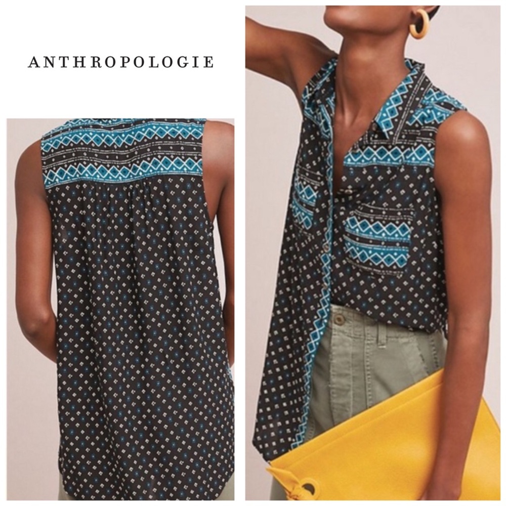 Anthropologie Akemi Kim Ira printed top